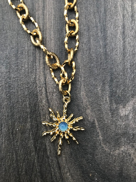 Collar Sol de Amalfi en acero inoxidable | Joyas marinas elegantes