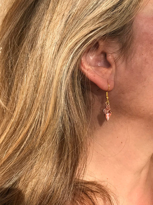 Pendientes Ondina con caracolas brillantes | Joyas marinas coloridas