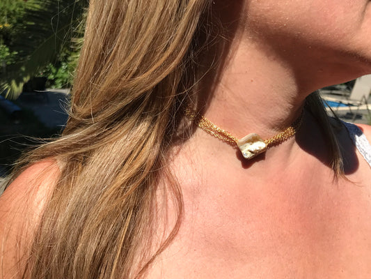 Choker Thalassa con nácar elegante | Joyas marinas exclusivas