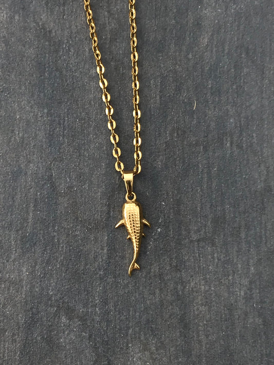 Collar Leviatán | Collar de tiburón ballena en acero inoxidable – Sirène Éclat