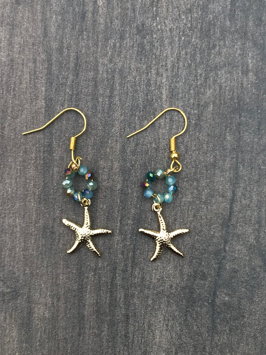 Pendientes Étoile estrellas de mar doradas | Joyas marinas exclusivas