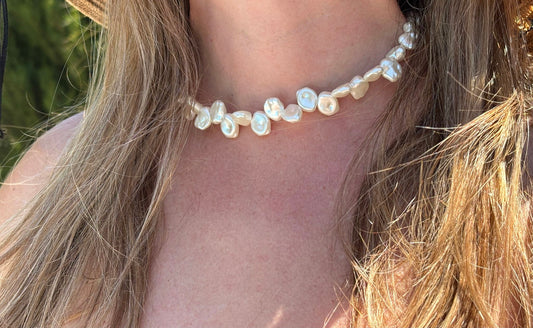 Collar Mykonos con perlas artificiales | Joyas marinas elegantes